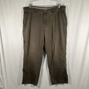 Columbia Pants Men's 42x32 Green Denim Cargo Zip Pockets 100% Cotton